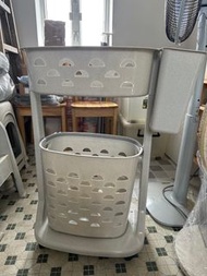 雙層洗衣籃收納車
