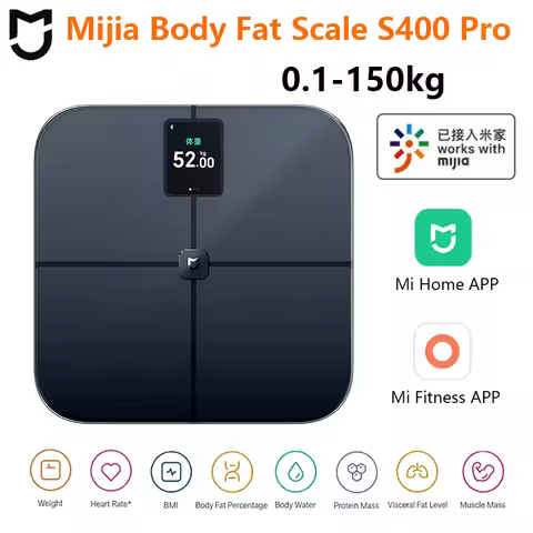 Mijia Body Fat Scale S400 Pro 150kg Max 3.5inch TFT Color Screen Bluetooth 5.1 Smart Home Body Compo