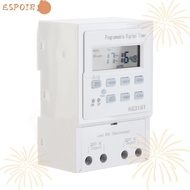 ESPOIR Digital Timer Switch, AC 220V 1W Power Programmable Timer, Smart Home Microcomputer 30A 1Min 