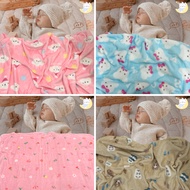 Cuddle Baby Blanket Soft Pink Velvet Baby Blanket biru