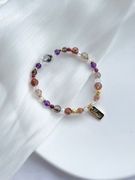 【紫微手鍊- 紫微星】黑金超 閃靈鑽 水晶手鍊 / 贈水晶碎石 /