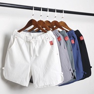 Gym Running Shorts Men Casual Drawstring Solid Comfortable Cotton Linen Board Shorts Male Clothing 2020 Shorts White Short Pants
