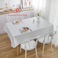 Table Cloth Square pvc tablecloth Thick Waterproof Grid Pattern buildmaster sn99 alas meja