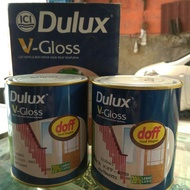 CAT MINYAK DULUX V-GLOSS / CAT MINYAK KAYU dan BESI HITAM/PUTIH DOFF
