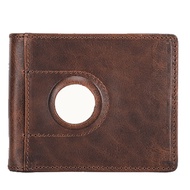 Airtag กระเป๋าสตางค์หนังแท้หรูหรา RFID กระเป๋าซิปป้องกันการสูญหายกระเป๋าใส่บัตรเครดิตพร้อม Apple Air