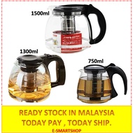 TEKO TAHAN PANAS DENGAN INFUSER KELULI TAHAN KARAT 1500ML 1300ML