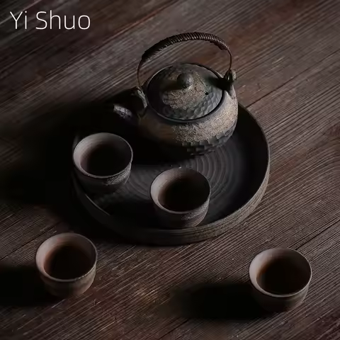 Japanese Crude Tao Yi Pot Four Cups of Tea Set Ceramic Kung Fu Tea Teaware Ceramic Tea Set Ceramic T