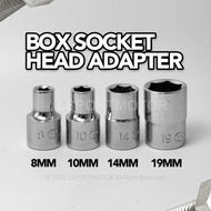 1/2 BOX SOCKET HEAD ADAPTER (8MM - 19MM) SHORT IMPACT SOCKET