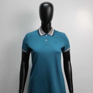 COLLEZIONE C2 23WT1K032 TEAL Pique Polo Shirt Women REGULAR Fit Key logo Filipino Made