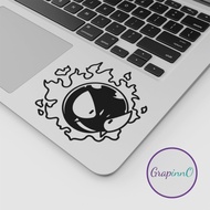 Pokemon Gastly Gengar Decal Sticker Macbook Apple Anime Stiker Laptop