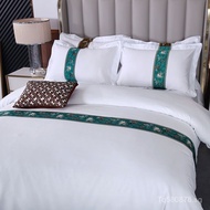 Hotel Bed Sheet Set, Guesthouse Bedding Set, Four-Piece White Bedding Set, Three-Piece Thickened Bed