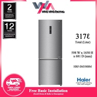 Haier 317L Refrigerator 2 Door/Peti Ais 2 Pintu Inverter (HRF-IM338BM) Fridge Refrigerator Peti Sejuk/Fridge/冰箱
