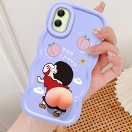Funny Crayon Shin Peach butt case for Samsung Galaxy A73 A04 M13 A04E A14 A24 A34 A54 A21S A217F J7 