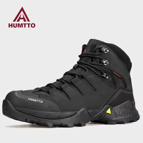 HUMTTO Cowhide Hiking shoes Men's waterproof hunting Boots Tactical Desert Combat Ankle trekking Boo