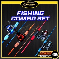 KFT Fishing Combo Set Joran Pancing Set Rod Reel Spinning Mesin Mancing Set Casting Rod Pancing Combo Mancing Fishing