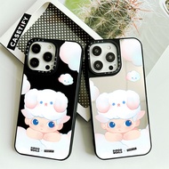 Cute WORLD Walk In The Clouds Mirror Casing For IPhone 11 12 13 Mini 14 15 16 Pro Max Case X XR XS M