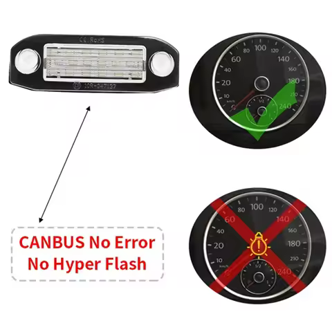 A82M-2PCS Car LED License Plate Light Super Bright Canbus For Volvo S80 XC90 S40 XC60 S60 C70 V50 XC