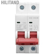 Hilitand Circuit Breaker 2P DC 1000V MCB 63A Protection Switch Breaking Capacitor