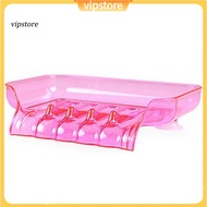 (VIP)  Suction Cup Water Draining Soap Dish Tray Sponge Holder for Bathroom Kitchen