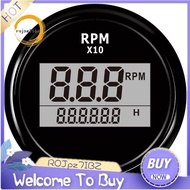 Boat LED Digital Tachometer Engine Hour Meter Marine Outboard RV RPM Meter Gauge