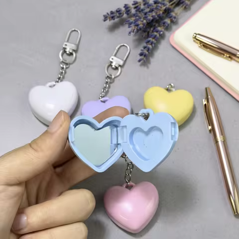 10/30/50pcs 0.4g Pink, Blue and White Key Chain Box Storage Diy Powder Box, Plastic Storage Box Plas