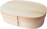 J-kitchens Magewappa Lunch Box, Wooden, Extra Large, Single Tier, Natural, 8.7 x 6.3 x 2.4 inches (2