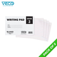 Veco Writing Pad Paper for Grade 3 80 leaves 46gsm (Available in: 1pads and 5pads )