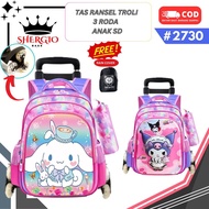 GIOBAGS 3-Wheel Elementary School Trolley Bag for Girls 2730