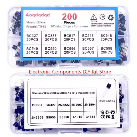 10 kinds of TO-92 specifications mixed electronic components 200 triode PNP NPN transistor kit Compo