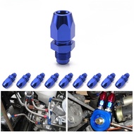 10PCS 6AN Male To 3/8" Tubing Adapter Fuel Hardline Tube Fitting Hard Line Connector Aluminum Blue A