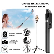 Selfie stick R1-L tripod selfie stick 3 in 1 buetooth 170 cm + remote control tripod narsis stick se