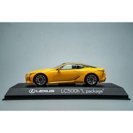 1 43 Jingshang Lexus LC500 L Package Metal Yellow Car Paint Black Interior Body with Rash Orange Pee