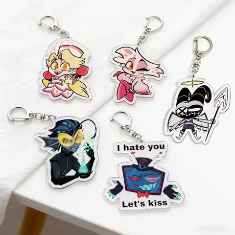 Anime Characters Keychain Accessories Bag Charms Women Girls Keyrings Acrylic Charms: Abel, Lute, Vo