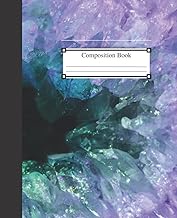 Amethyst Geode Composition Notebook 7.5 x 9.25IN - 200 writing pages (100 sheets) - College Ruled- Glossy Cover