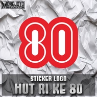 NEWEST 80TH INDONESIAN ANNIVERSARY LOGO STICKER