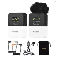 [topksg] MAMEN KT-W1-K1 One-Trigger-One UHF Wireless Microphone System(1 Transmitter &amp; 1 Receiver) Clip-on Mic 50M Transmission Rang Auto Pairing Real-time Monitoring Built-in Batt