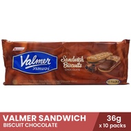 VALMER Sandwich Biscuit Chocolate 36g x 10 packs, snack food, biscuit, sweet wafer, groceries