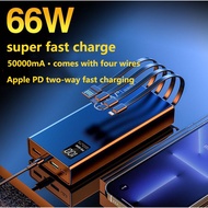 66w power bank 20000mah PD super fast charging with 4 line mobile power bank