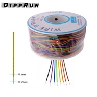 DIPPRUN 30awg 8สีแผงวงจร250เมตรสายการบิน Pcb จัมเปอร์เส้นลวดบิน