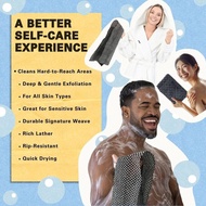 Back Scrubbing Towel Dual Sided Durable Exfoliating Mud Body Extended Scrub Back Strap Bathing W1h6