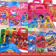Goodie Bag Sleting /Hand Bag Plastik PREMIUM TEBAL / Tas Bekal Ulang Tahun Anak Serbaguna / Tas Bing