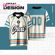 Choii Jersey Custom Baju Kelas Jersi Custom Name and Number Team Wear Retro Collar New Jersey Plus Size Lelaki Perempuan Kanak Kanak Berkolar OOTD T-shirt Oversized Streetwear