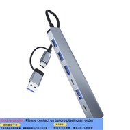 Contact seller before  order】 Multifunctional Double HeadUSB-C+USBTurnUSB3.0*1+2.0*4+PD+Datausb hub7