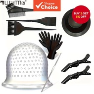 10pcs Salon Silicone Hair Coloring Cap Reusable Needle Hair Dying Frosting Hat Household Dye Hairsty