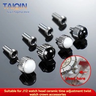 For Chanel J12 Watch Cermaic Crown Replacement Part Watch Head Tube Time Adjustment Twist Repair Rep