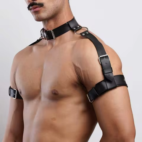 Fetish Gay Bondage Men SexyCage Harness Male Lingerie Adjustable Sexual Body Punk Style Belt Harajuk