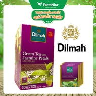 Trà Dilmah Green Tea with Jasmine Petals Tea 30g 20 Túi x 15g Túi thiếc - Trà hoa Nhài Sri Lanka