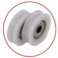 【F】U Groove 625 Round Pulley Ball Bearing Wheel Roller For Door Windows Shower Pulleys Drawer POM Gu