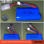 (READY STOCK) 7.4v 2S 18650-14500 li-ion battery for RC HUINA,Car Crawler& Boat &MN99