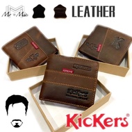 KS｜Kickers Men Wallet Leather （with box）lelaki dompet smart quality baik timberland gift Lee Jeep 男士短版钱包